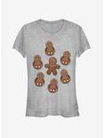 Star Wars Gingerman Porg Christmas Cookies Girls T-Shirt, ATH HTR, hi-res