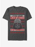 Star Wars Vader Lack of Cheer Ugly Christmas T-Shirt, CHARCOAL, hi-res
