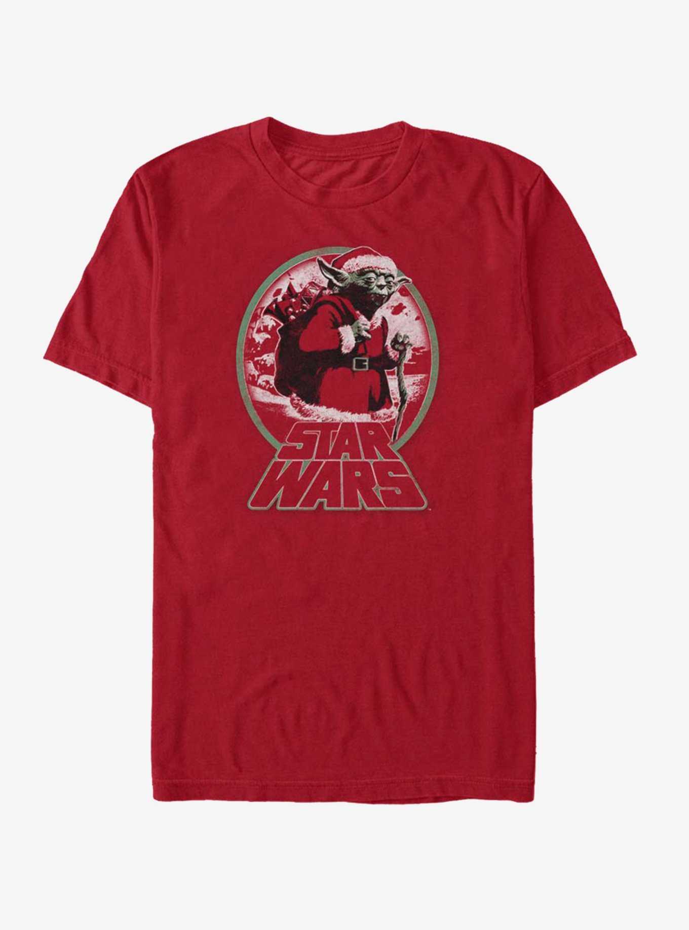 Star Wars Yoda Santa Snow Globe T-Shirt, , hi-res