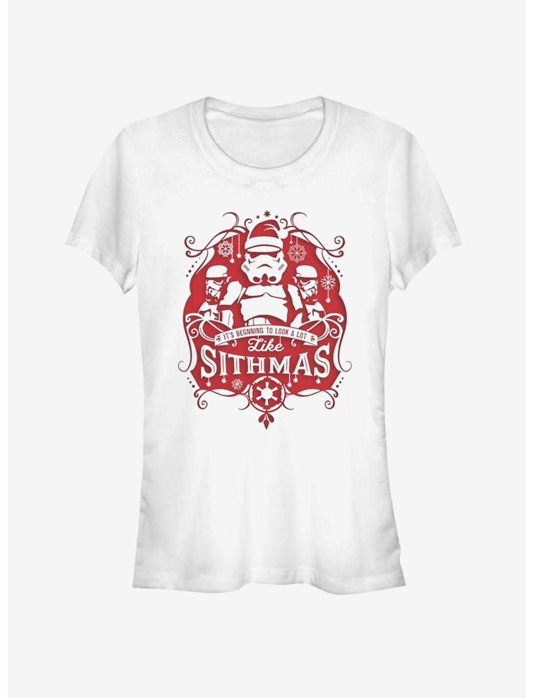 Star Wars Santa Storm Trooper Sithmas Christmas Girls T-Shirt, WHITE, hi-res