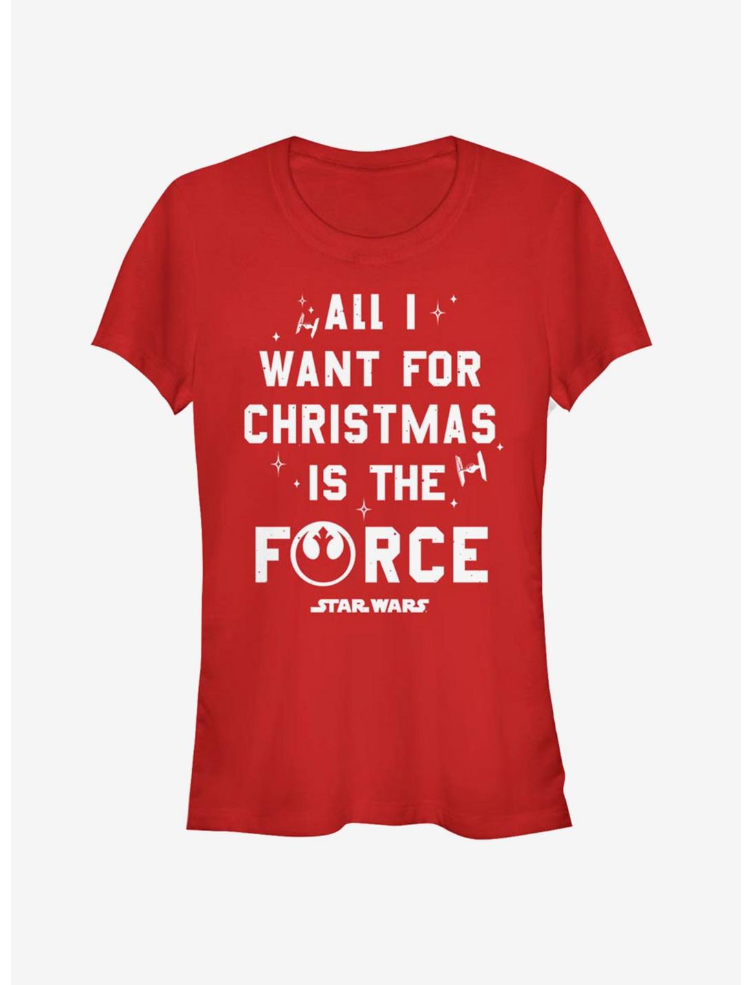Star Wars Want The Force Girls T-Shirt, RED, hi-res