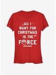 Star Wars Want The Force Girls T-Shirt, RED, hi-res