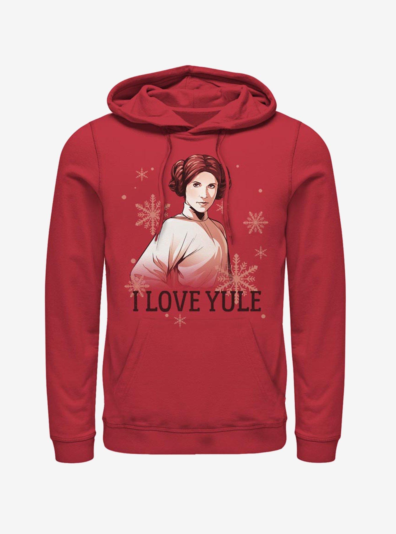 Star Wars Princess Leia I Love Yule Hoodie, RED, hi-res