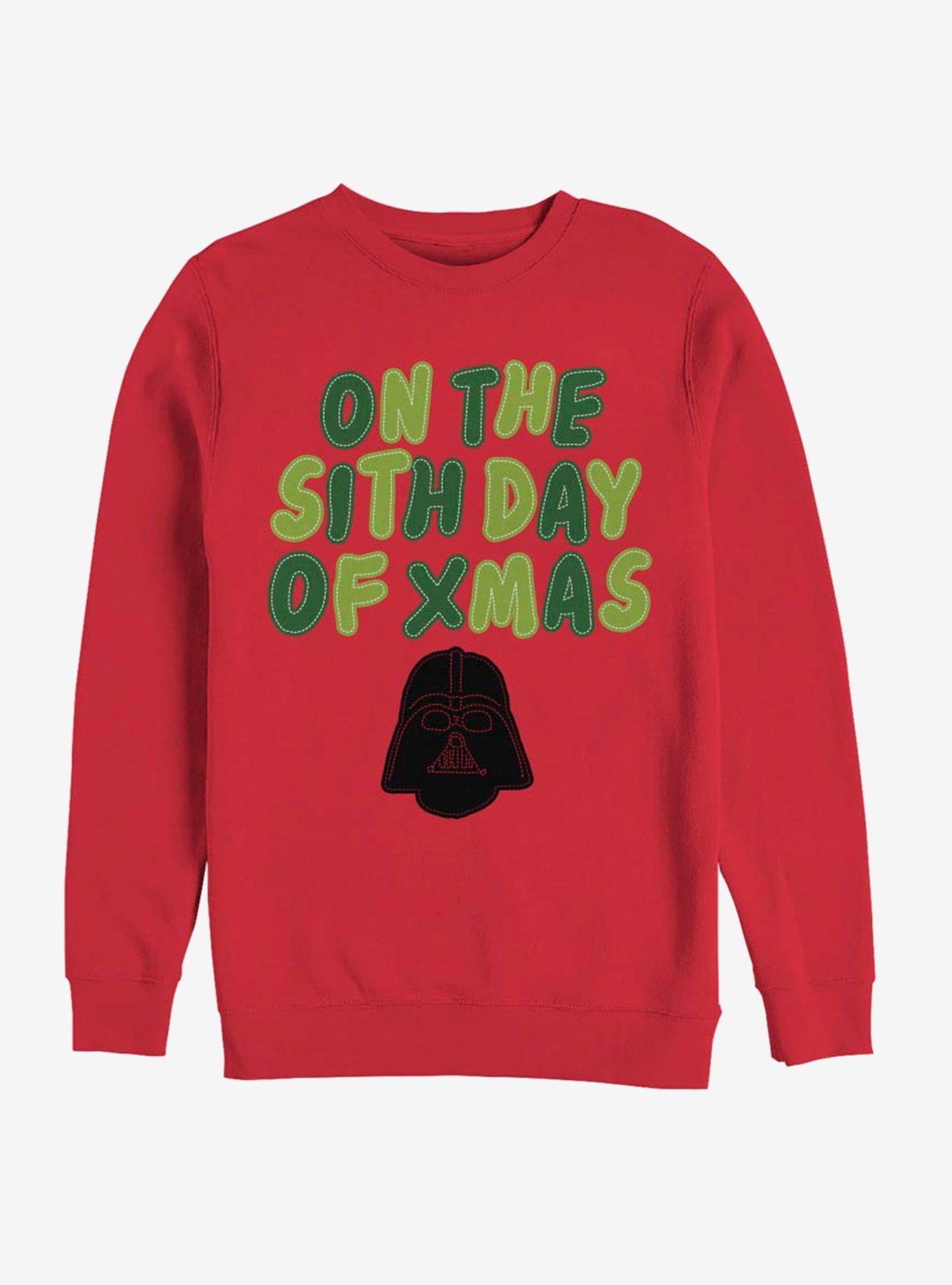 Star Wars Vader Sith Day of Christmas Crew Sweatshirt, RED, hi-res