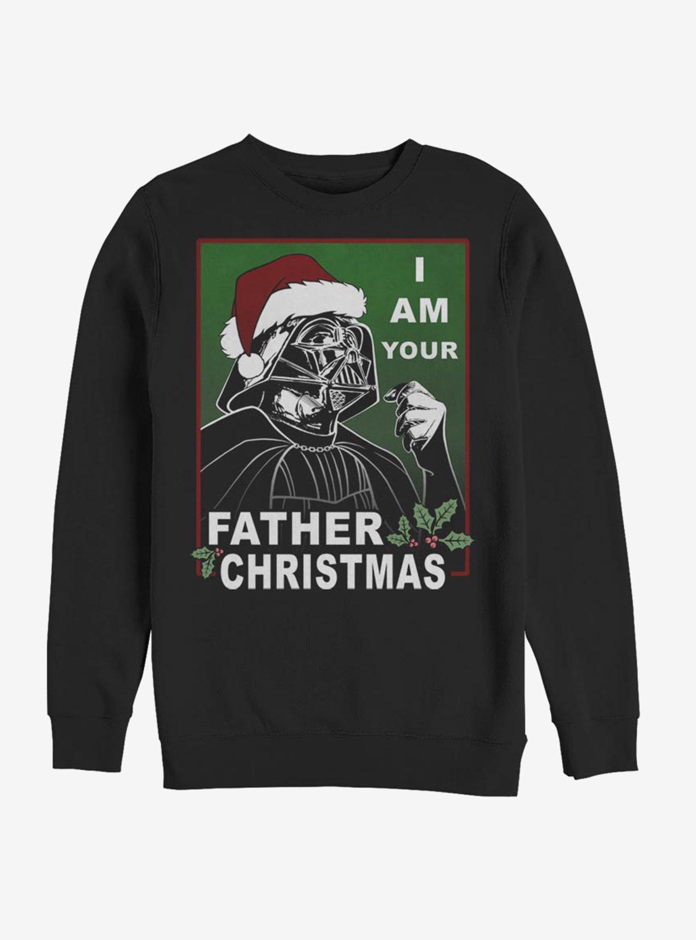 Star Wars Santa Vader Father Christmas Crew Sweatshirt, BLACK, hi-res