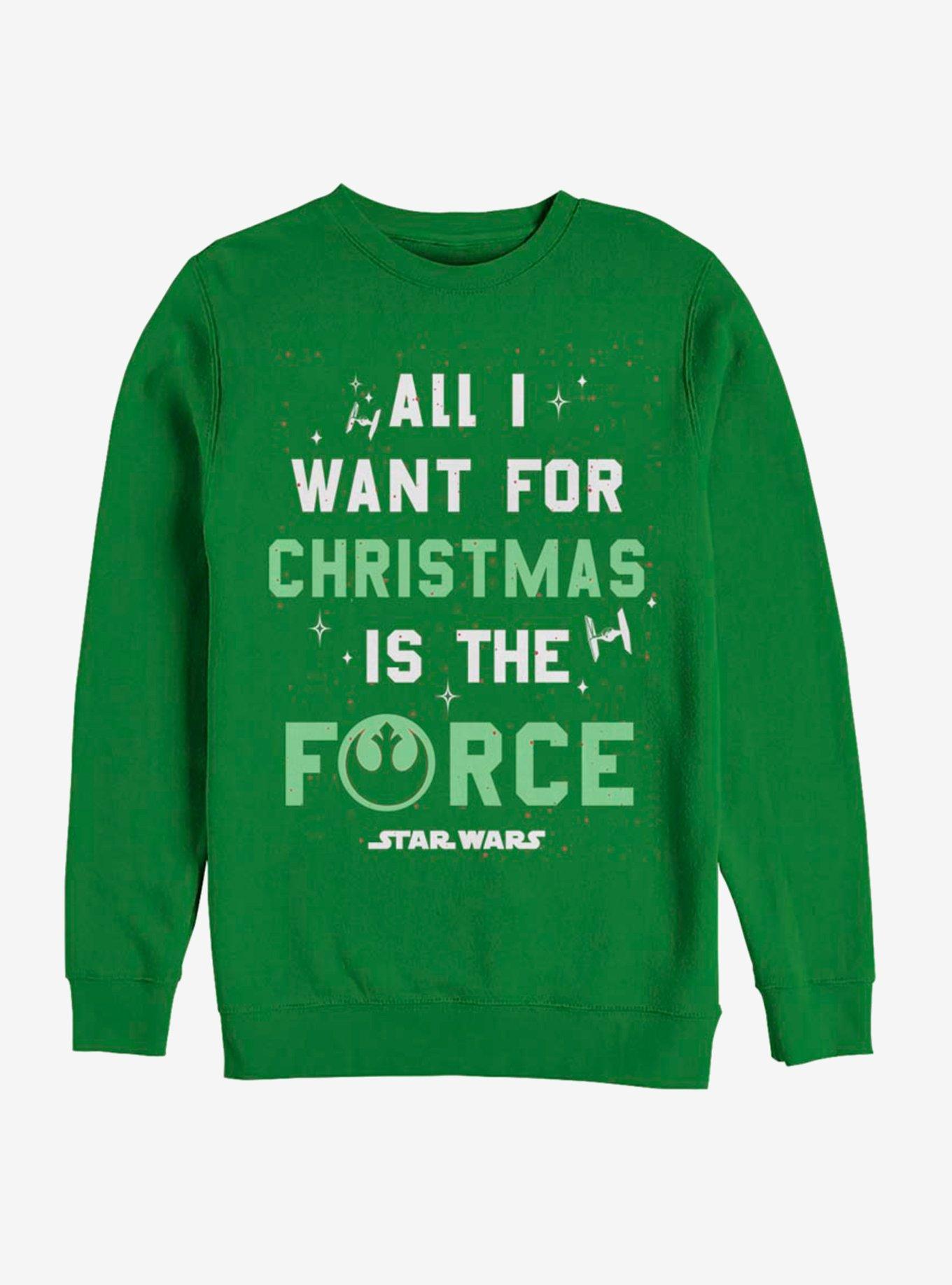 Star Wars Want The Force Christmas Crew Sweatshirt, , hi-res