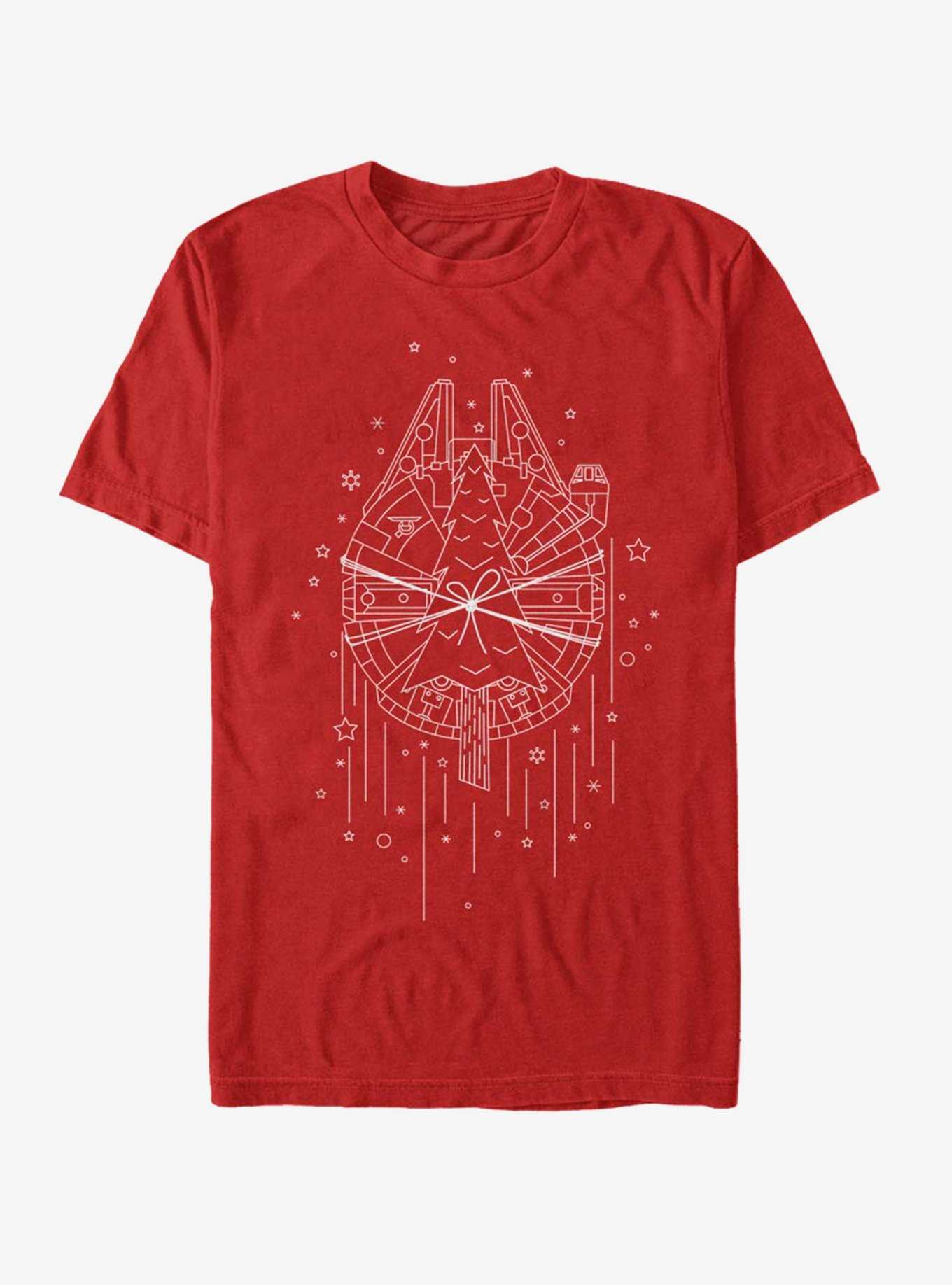 Star Wars Falcon Christmas Tree T-Shirt, , hi-res