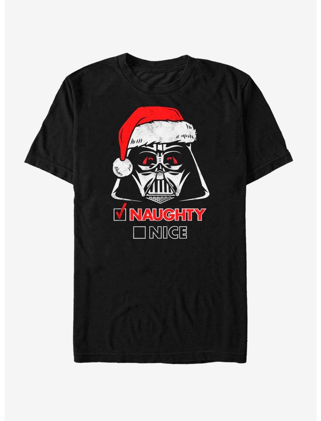 Star Wars Santa Vader Naughty Nice T-Shirt, BLACK, hi-res