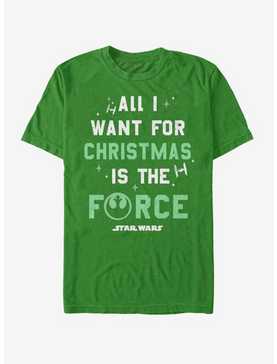 Star Wars Want The Force Christmas T-Shirt, , hi-res