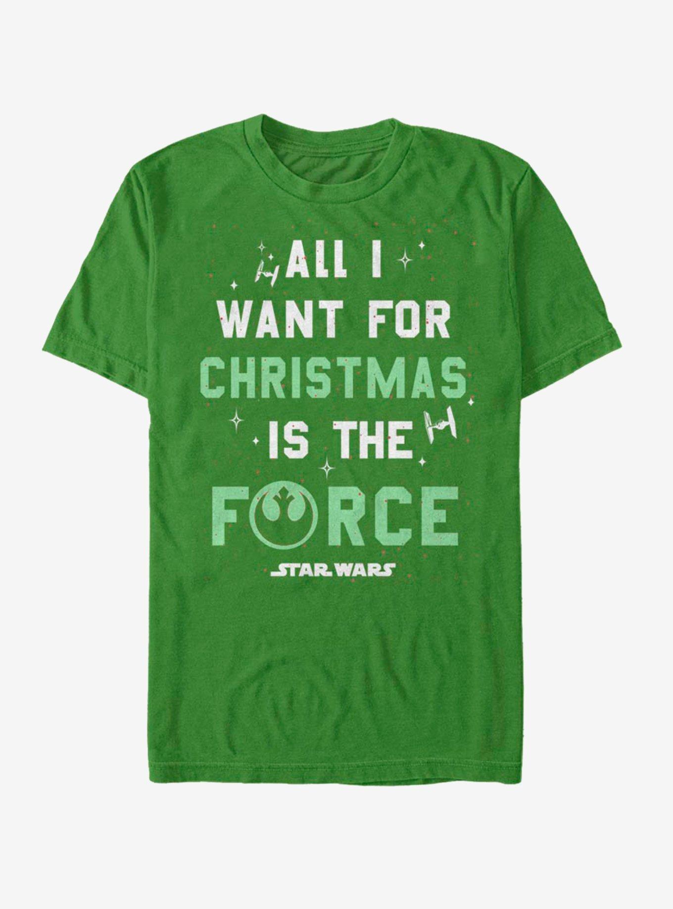 Star Wars Want The Force Christmas T-Shirt, , hi-res