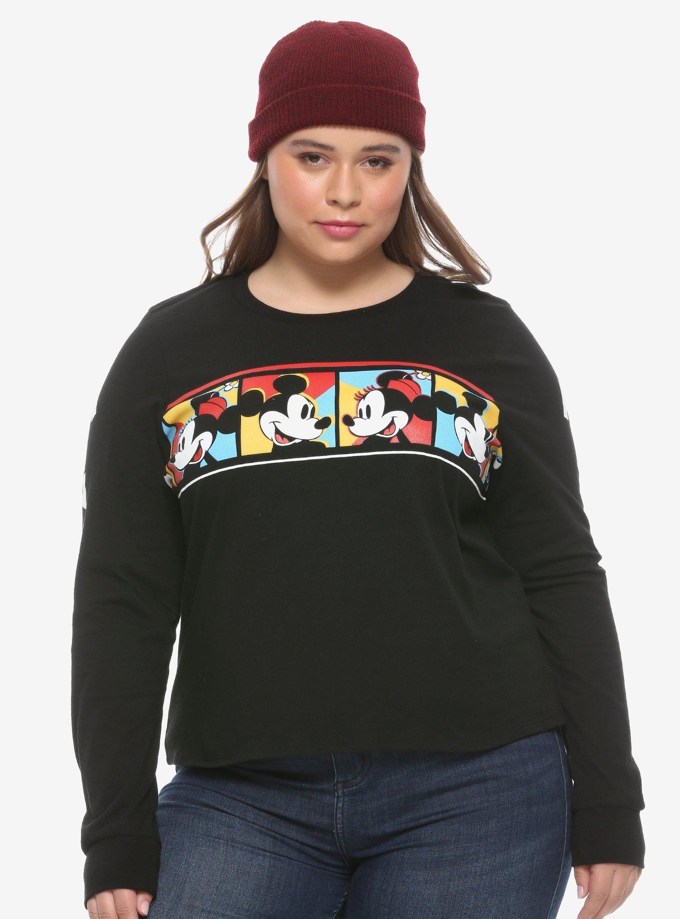Disney Mickey Mouse & Minnie Mouse Girls Long-Sleeve T-Shirt Plus Size, MULTI, hi-res