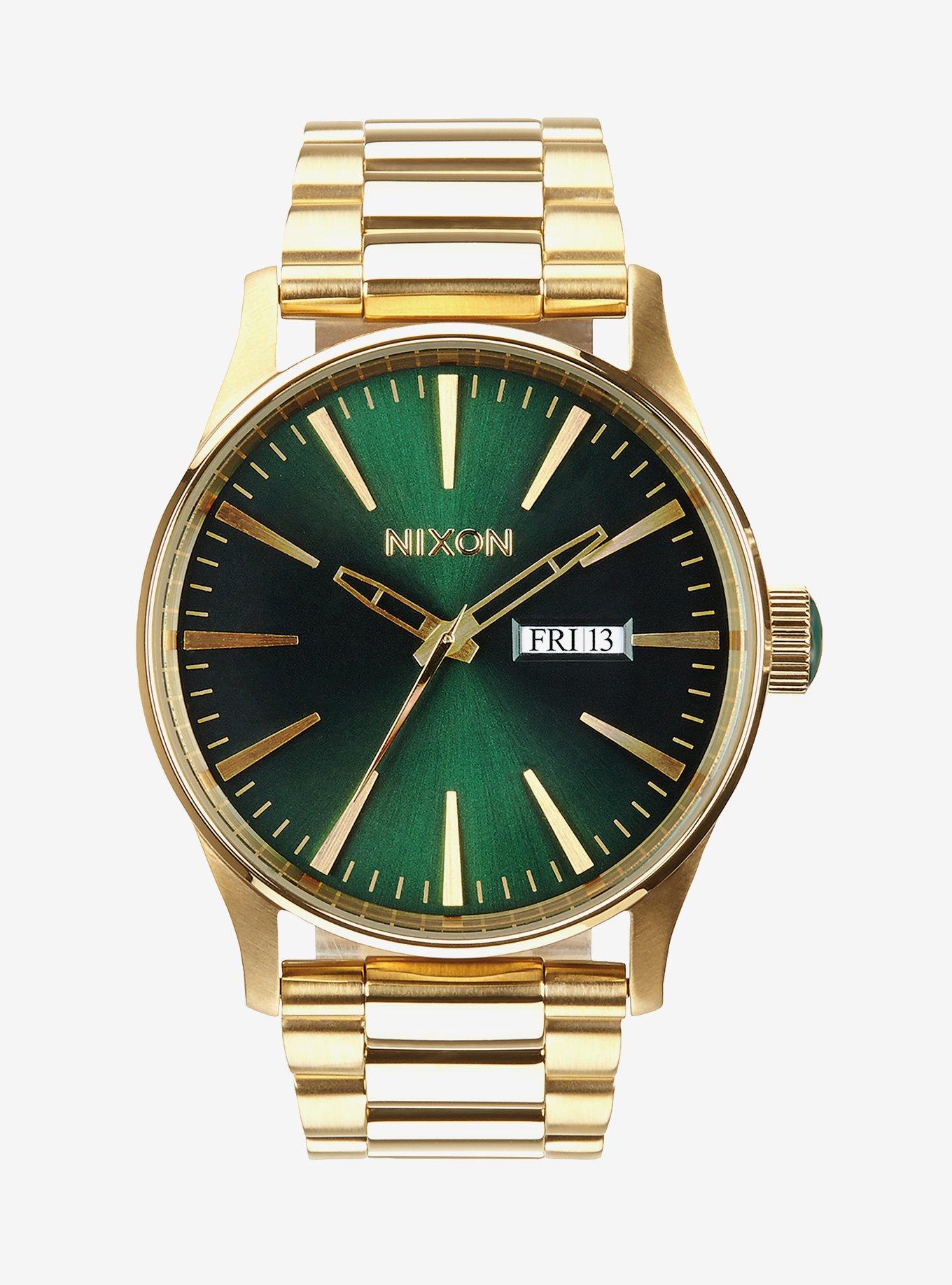 Nixon sentry best sale ss green sunray