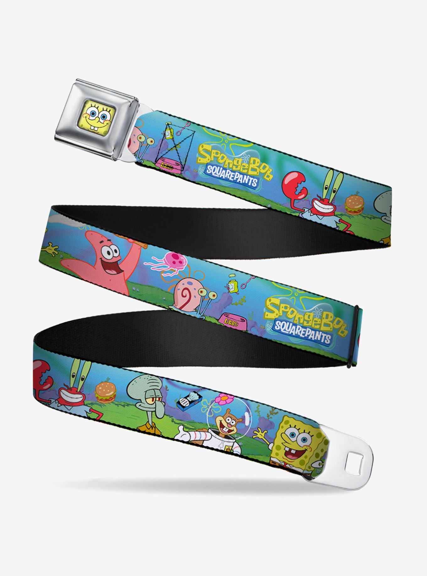Spongebob Squarepants And Friends Logo Youth Seatbelt Belt, , hi-res