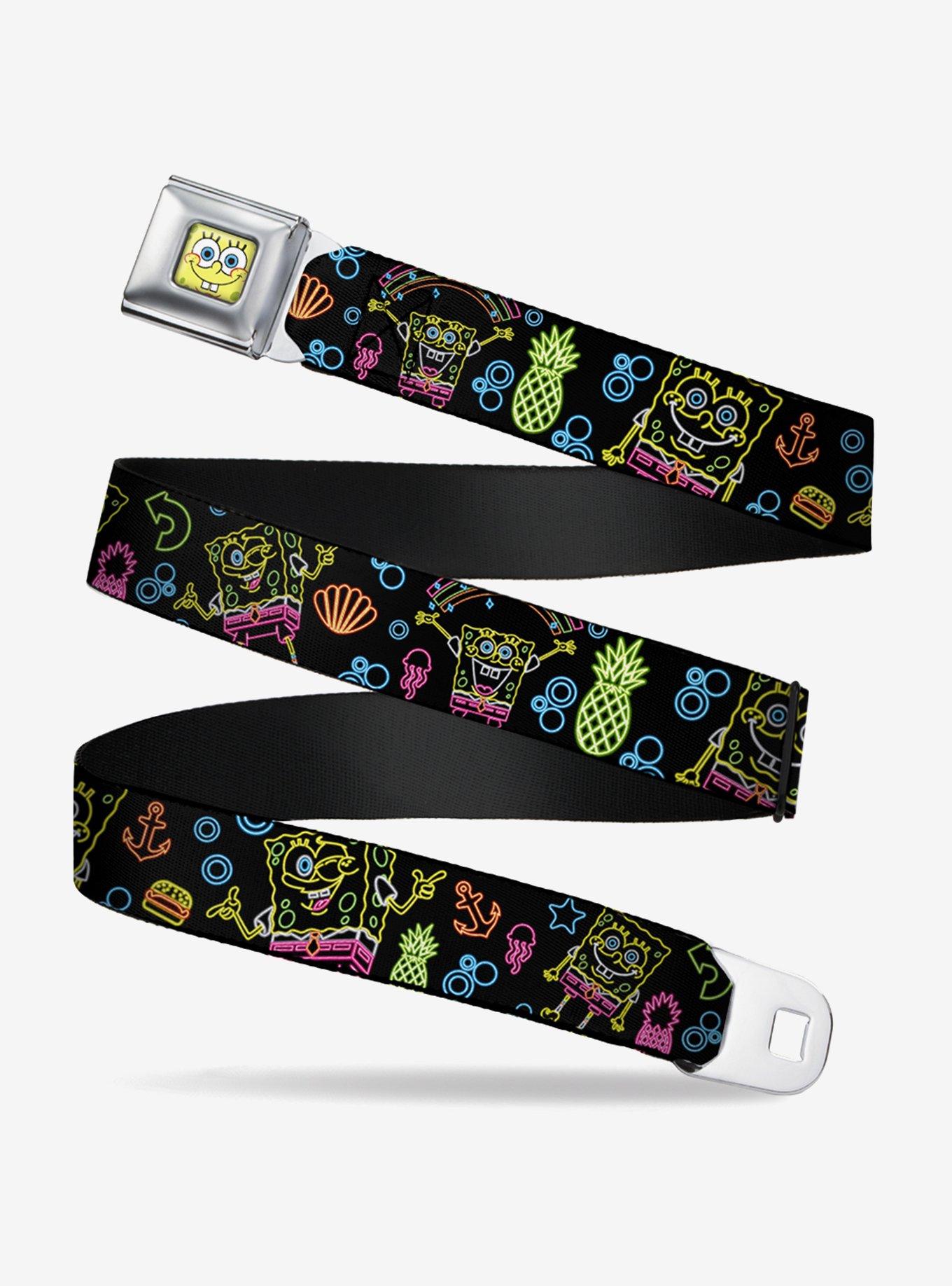 Spongebob Squarepants Electric Spongebob Poses Elements Youth Seatbelt Belt, , hi-res