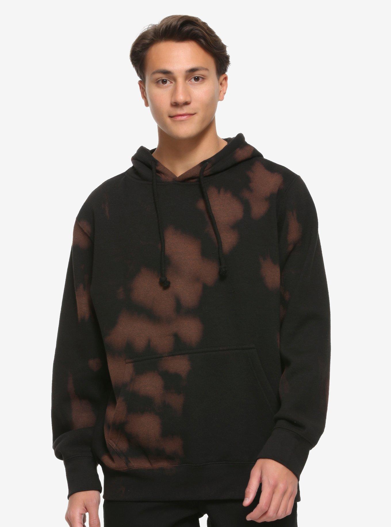 Black Brown Tie Dye Hoodie Hot Topic