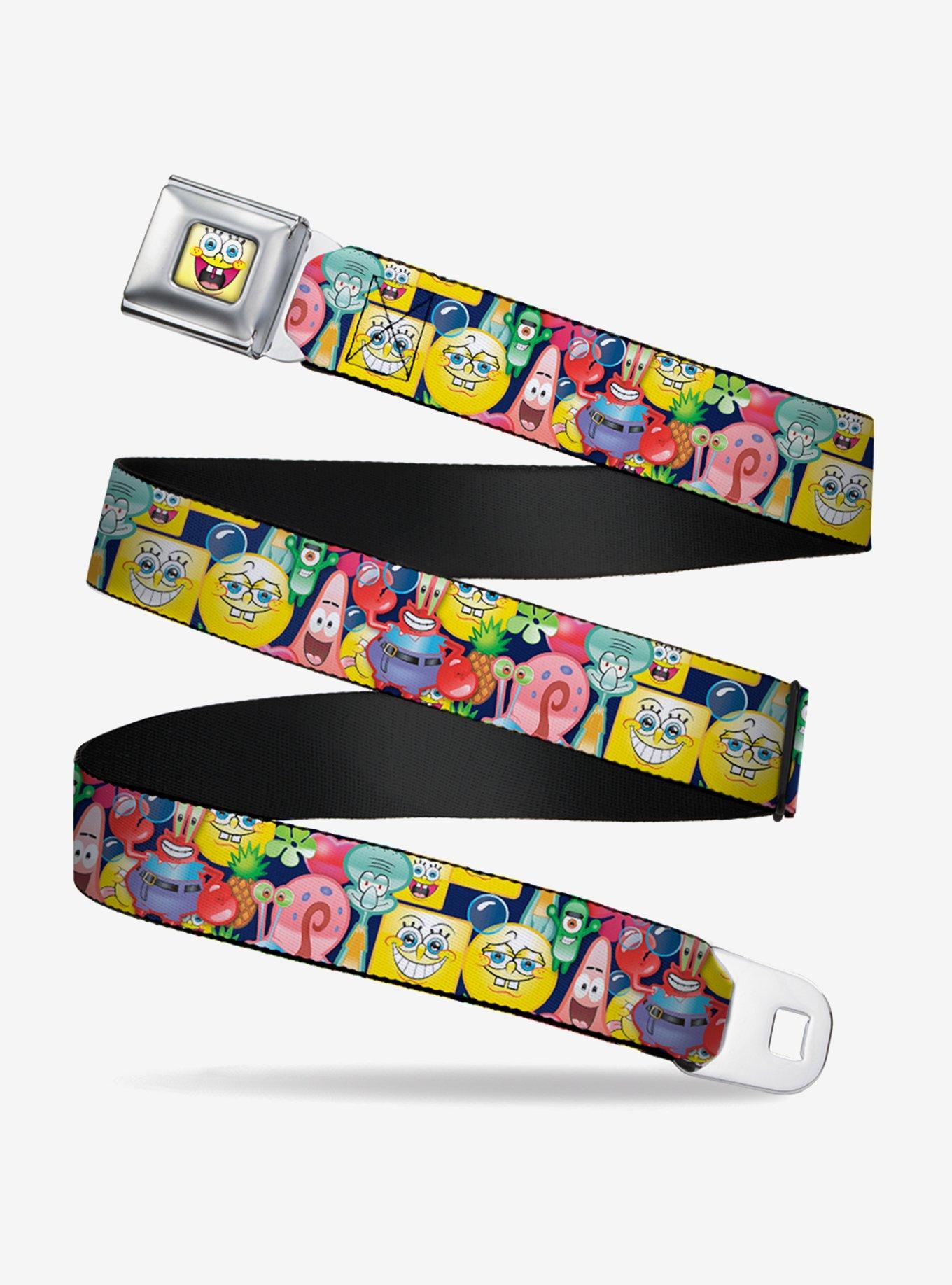 Spongebob Squarepants Expressions Friends Stacked Youth Seatbelt Belt, , hi-res