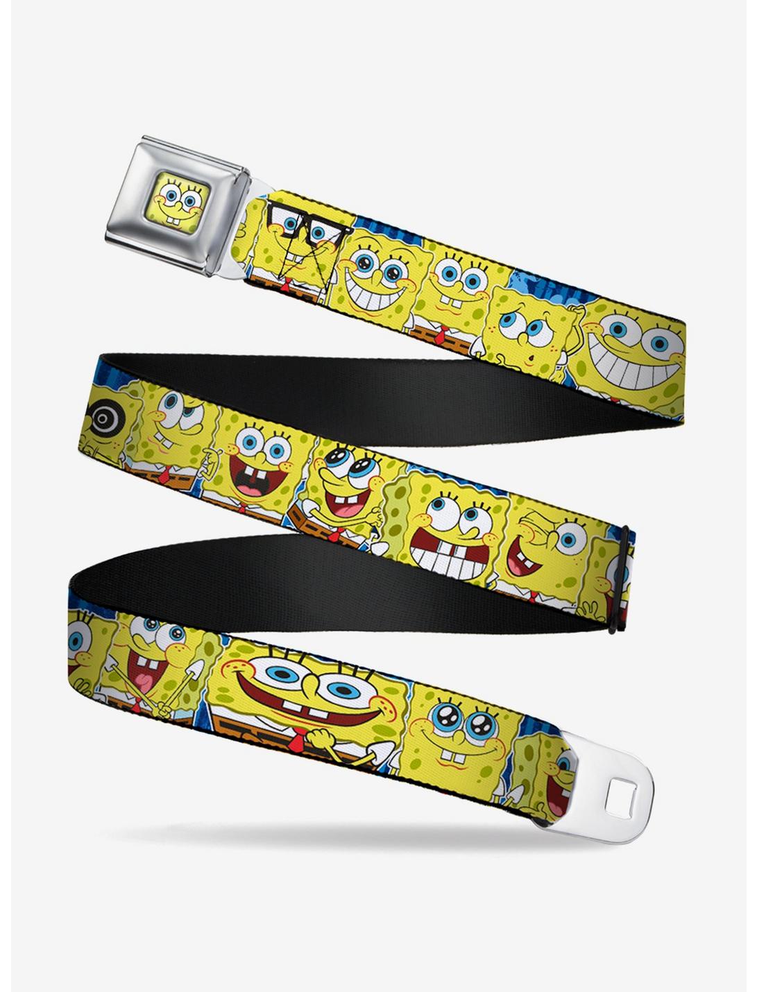 Spongebob Squarepants Expressions Striped Youth Seatbelt Belt, , hi-res