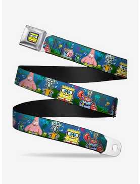 Spongebob Squarepants Friends 8 Bit Scene Youth Seatbelt Belt, , hi-res