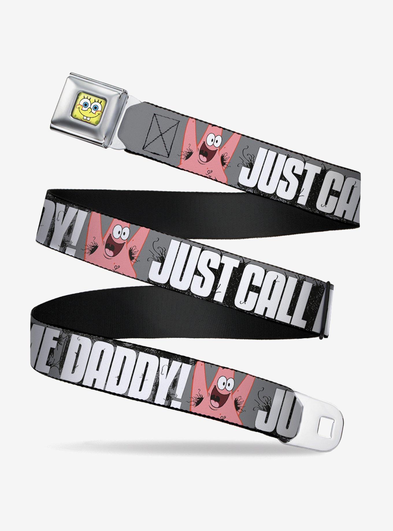 Spongebob Squarepants Hairy Patrick Starfish Just Call Me Daddy Youth Seatbelt Belt, , hi-res