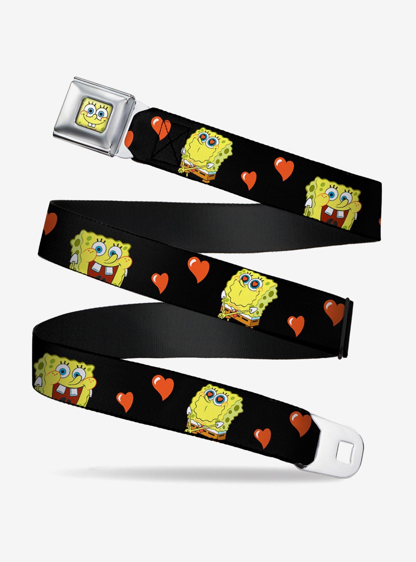 Spongebob Squarepants Love Eyes Hearts Youth Seatbelt Belt, , hi-res