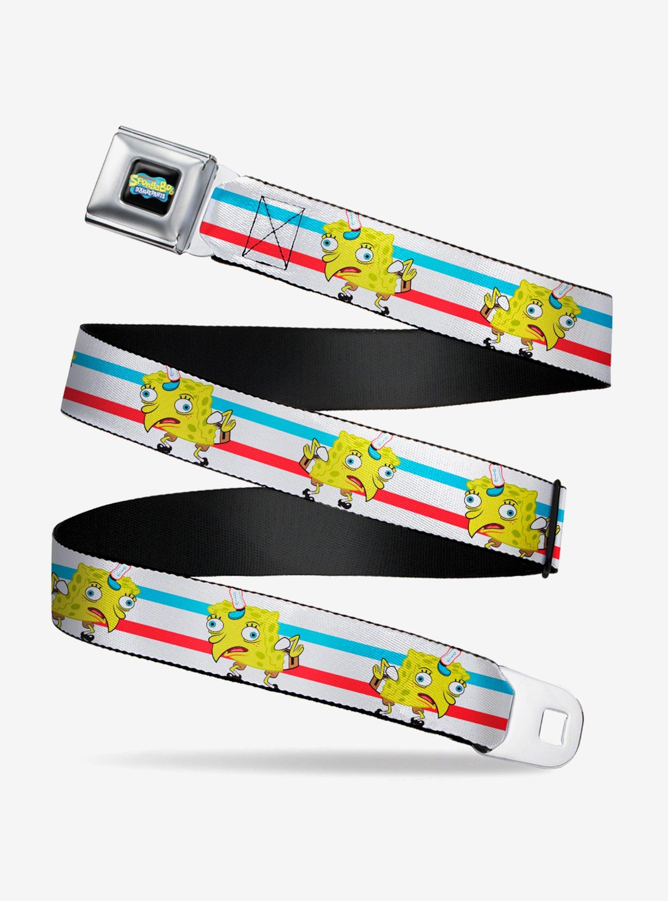 Spongebob Squarepants Mocking Pose Striped Youth Seatbelt Belt, , hi-res