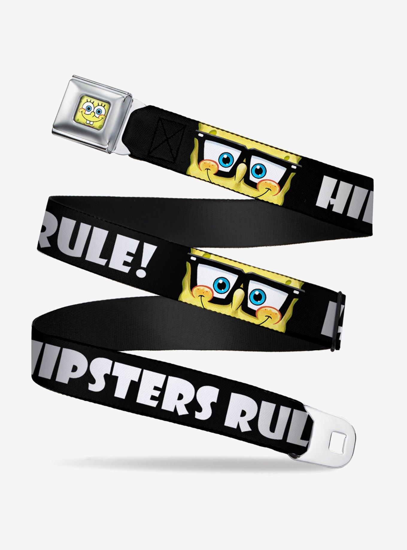 Spongebob Squarepants Nerd Hipsters Rule Youth Seatbelt Belt, , hi-res