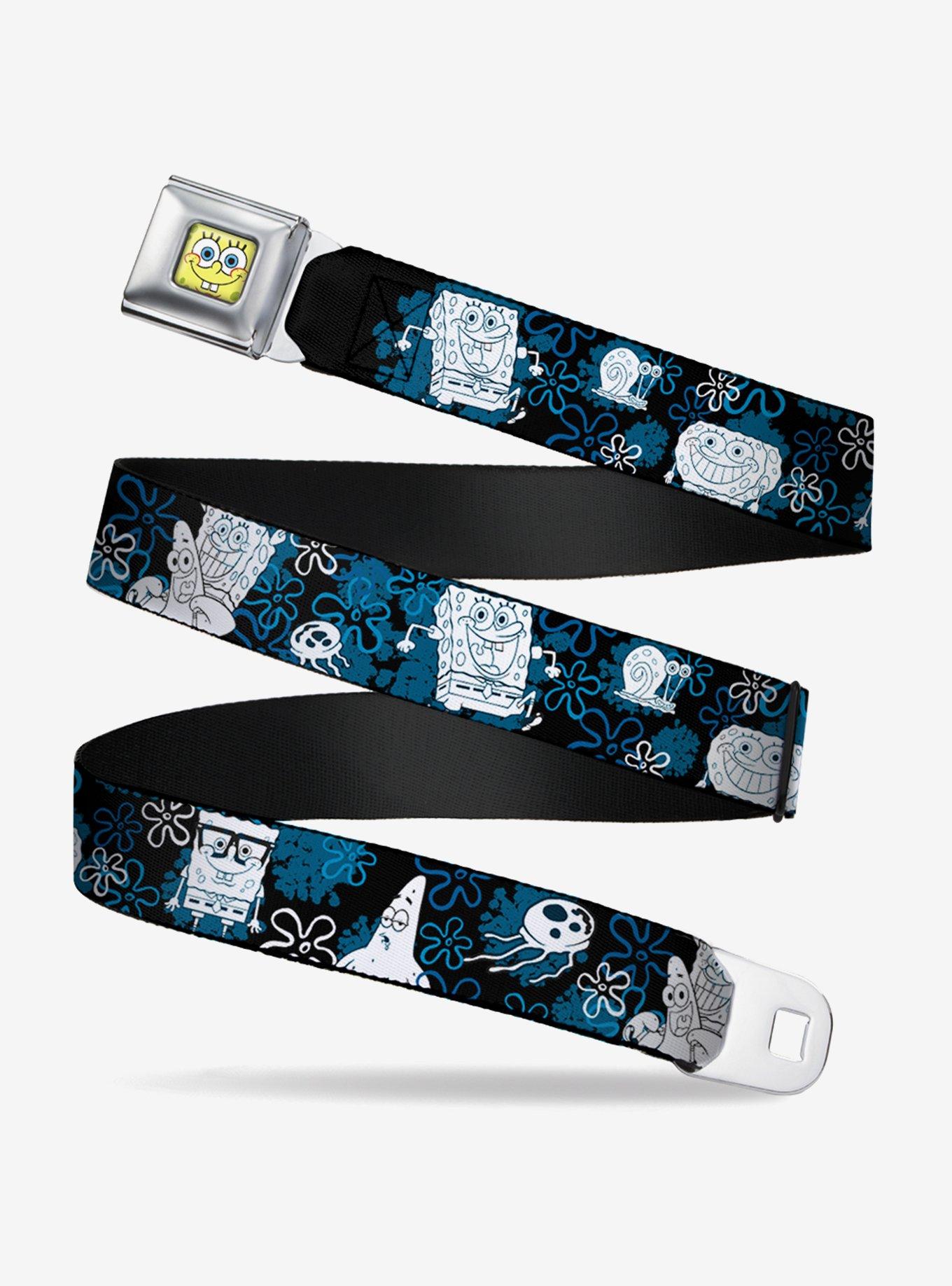 Spongebob Squarepants Patrick Gary The Snail Flowers Youth Seatbelt Belt, , hi-res