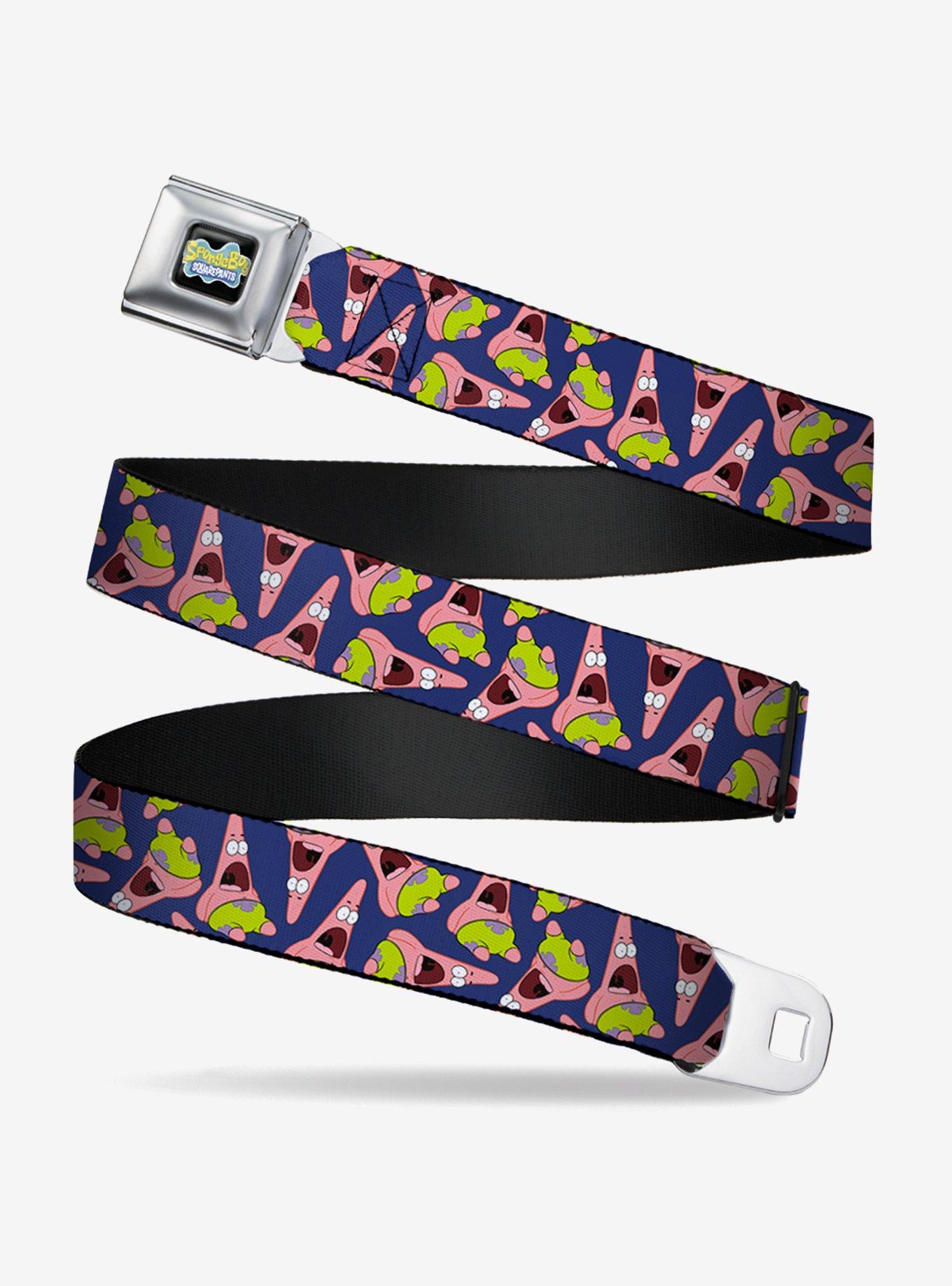 Spongebob Squarepants Patrick Starfish Pose Scattered Youth Seatbelt Belt, , hi-res