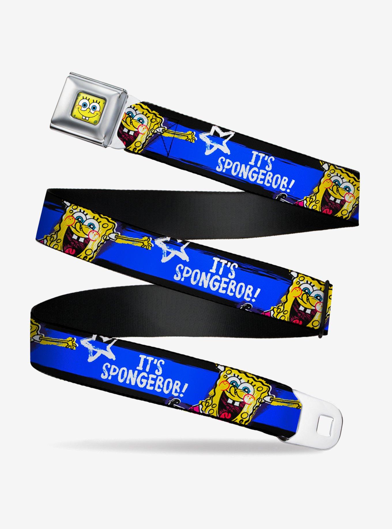 Spongebob Squarepants Pose It's Spongebob Squarepants Blue Youth Seatbelt Belt, , hi-res