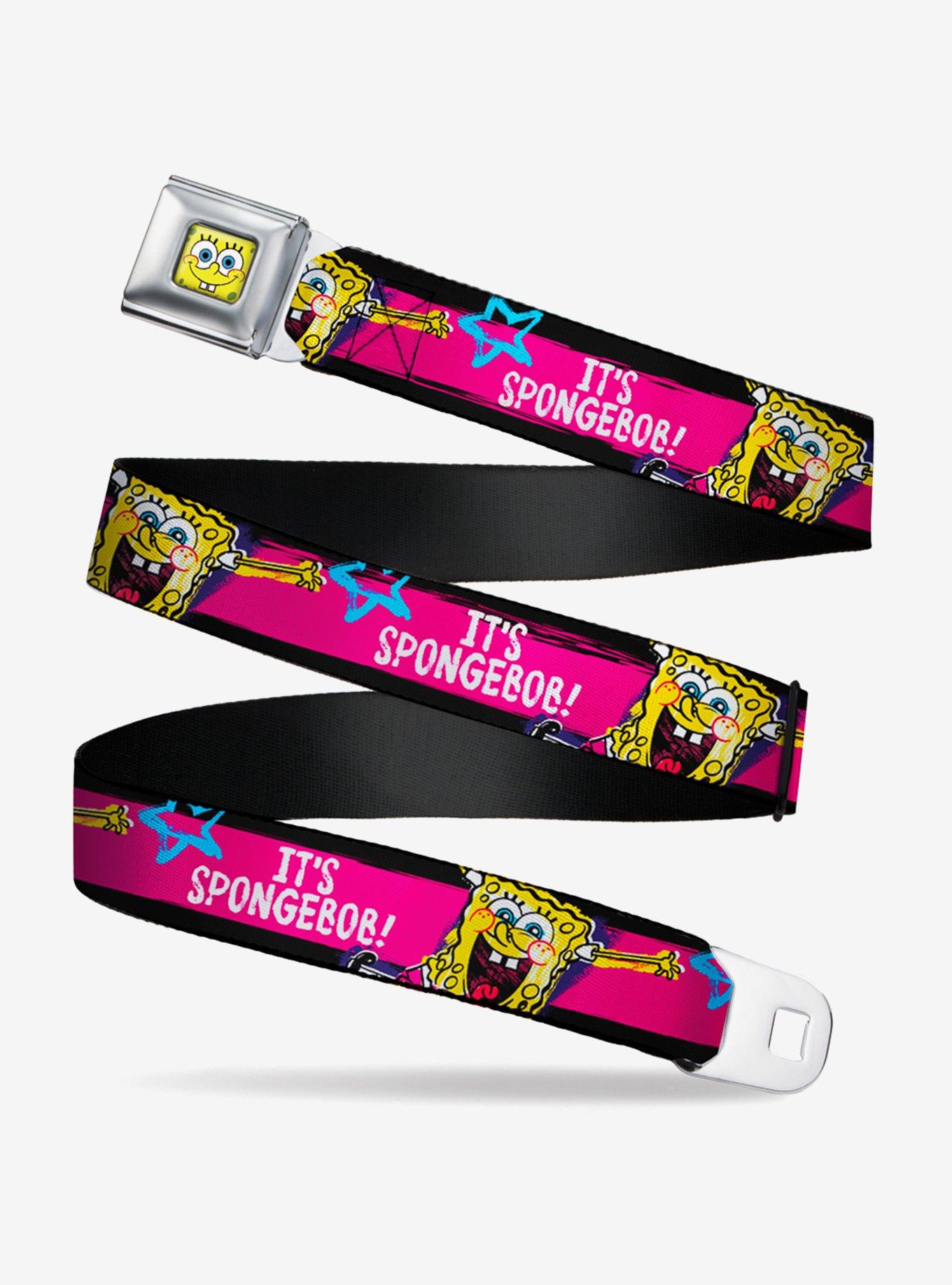 Spongebob Squarepants Pose It's Spongebob Squarepants Pink Youth Seatbelt Belt, , hi-res