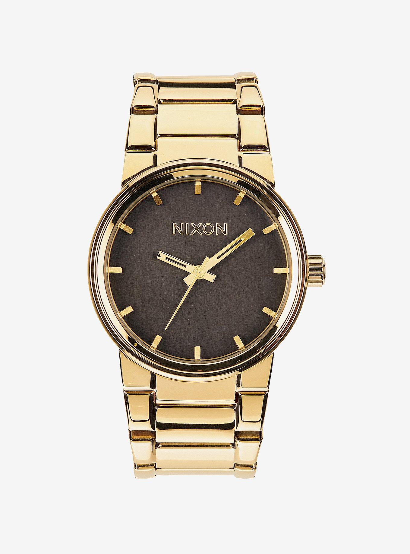 Nixon cannon shop gold black