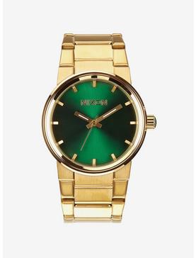 Nixon Cannon Gold Green Sunray Watch, , hi-res