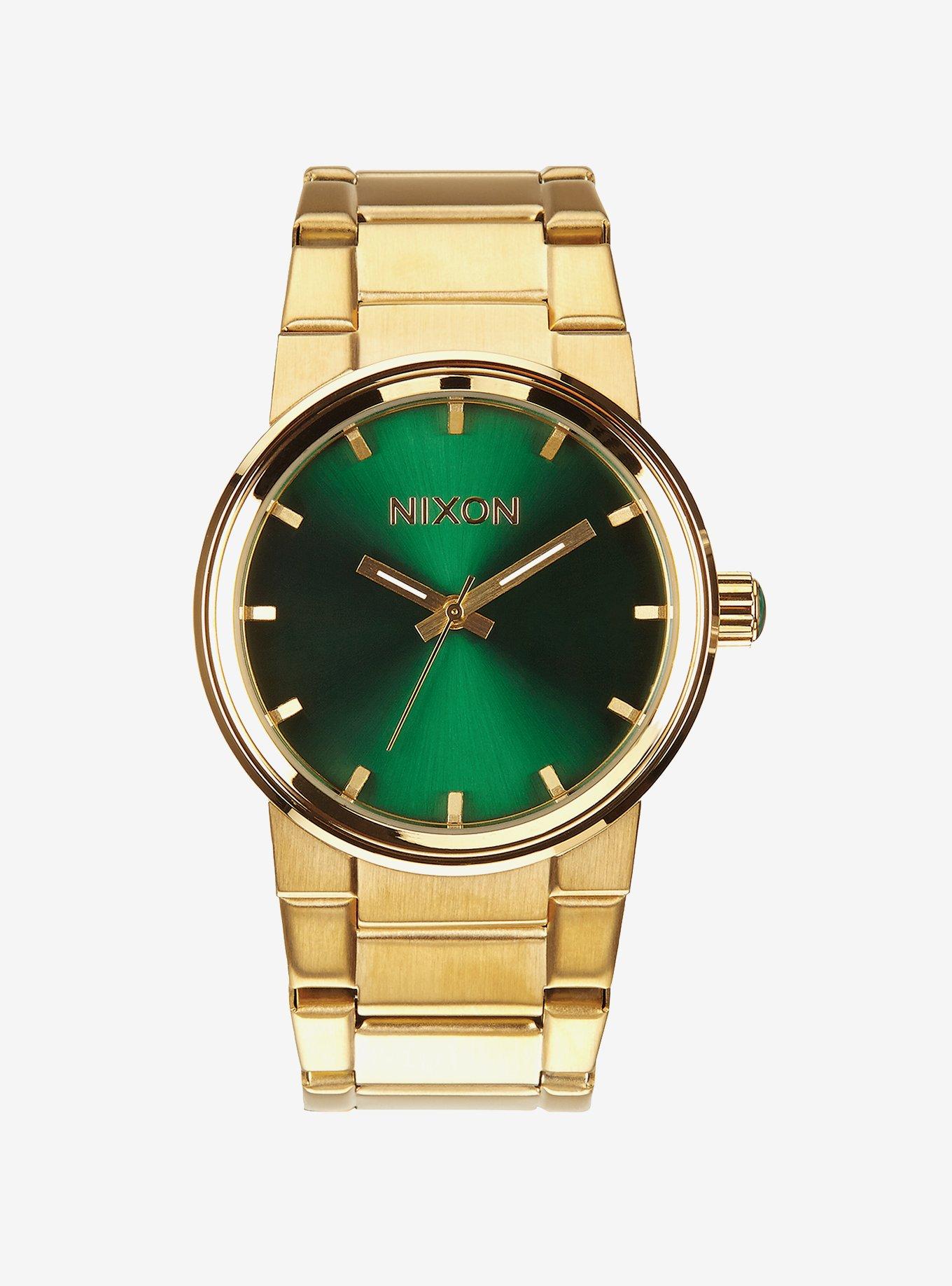 Nixon Cannon Gold Green Sunray Watch BoxLunch