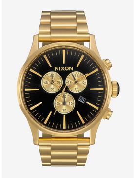 Nixon Sentry Chrono All Gold Black Watch, , hi-res