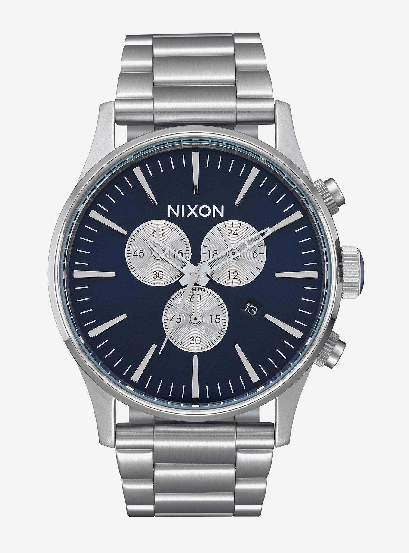 Nixon Sentry Chrono Blue Sunray Watch BoxLunch