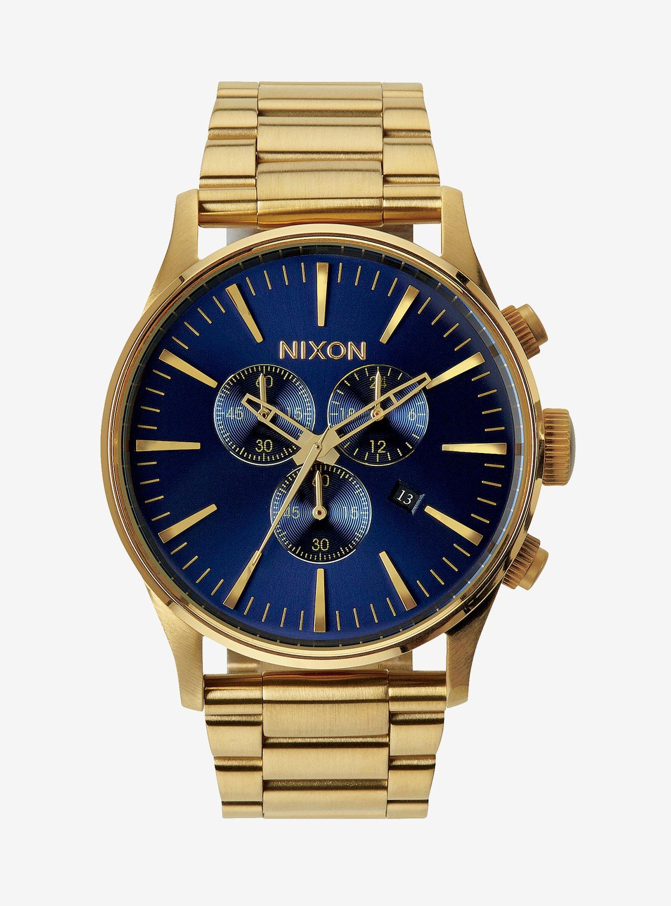 Nixon sentry clearance chrono gold blue