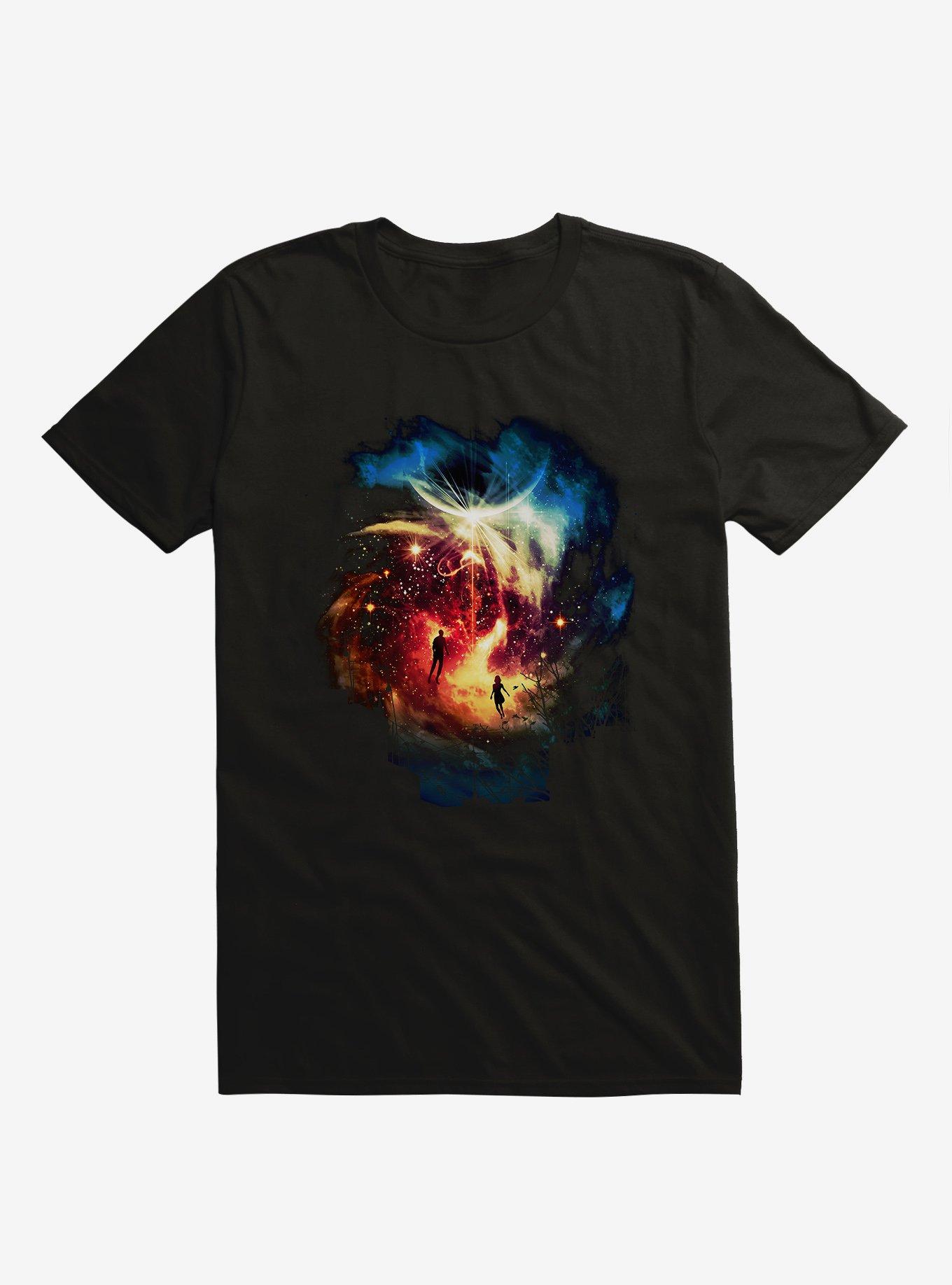 Synchronize Galaxy Black T-Shirt, BLACK, hi-res