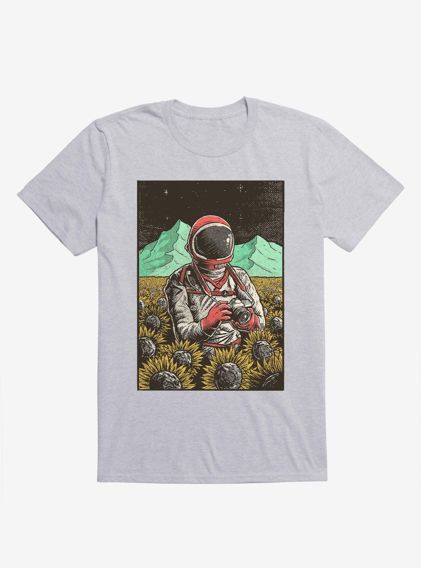 2323 Astronaut In Cosmic Sunflower Field Sport Grey T-Shirt, SPORT GRAY, hi-res
