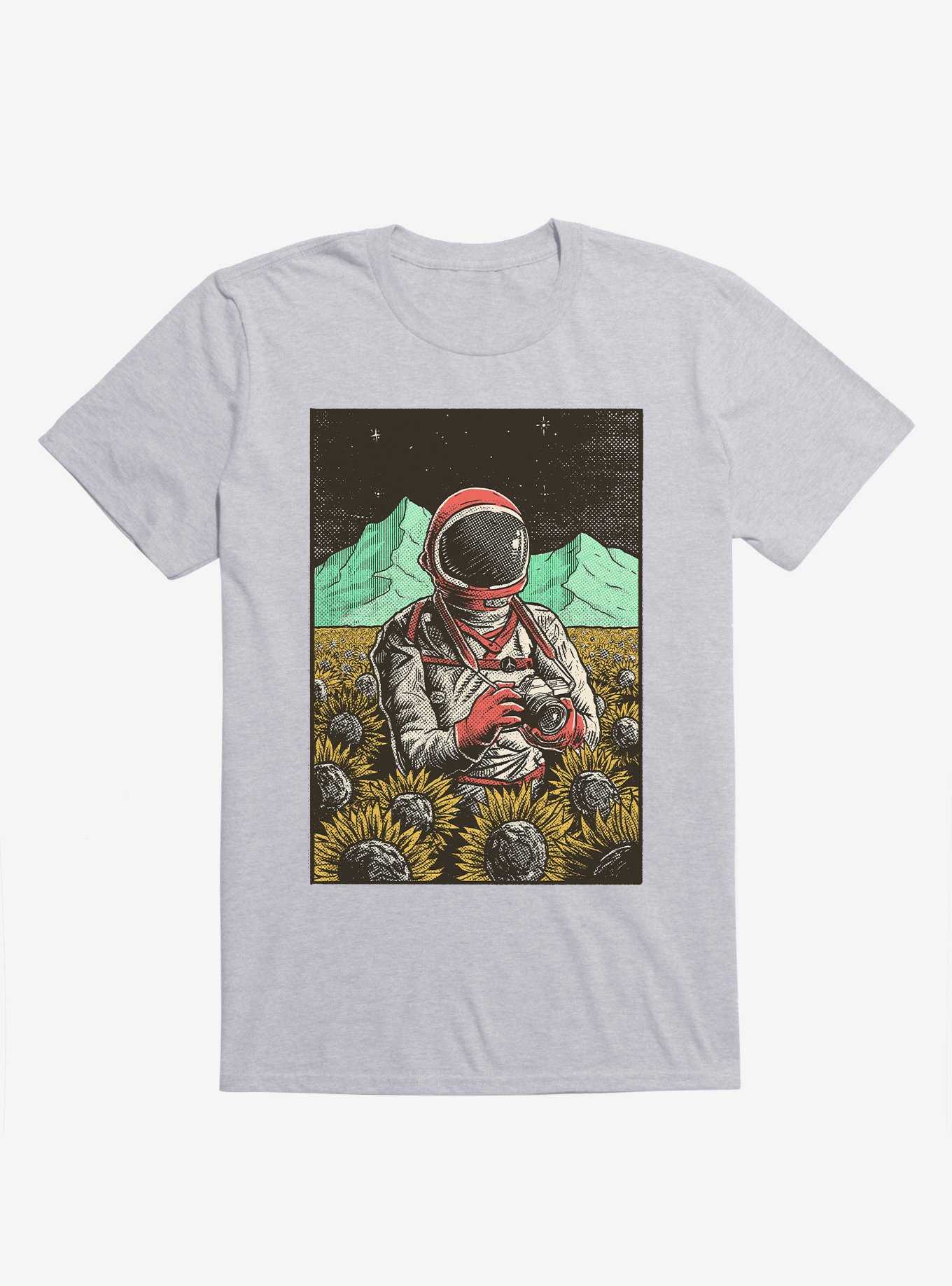 2323 Astronaut In Cosmic Sunflower Field Sport Grey T-Shirt, , hi-res