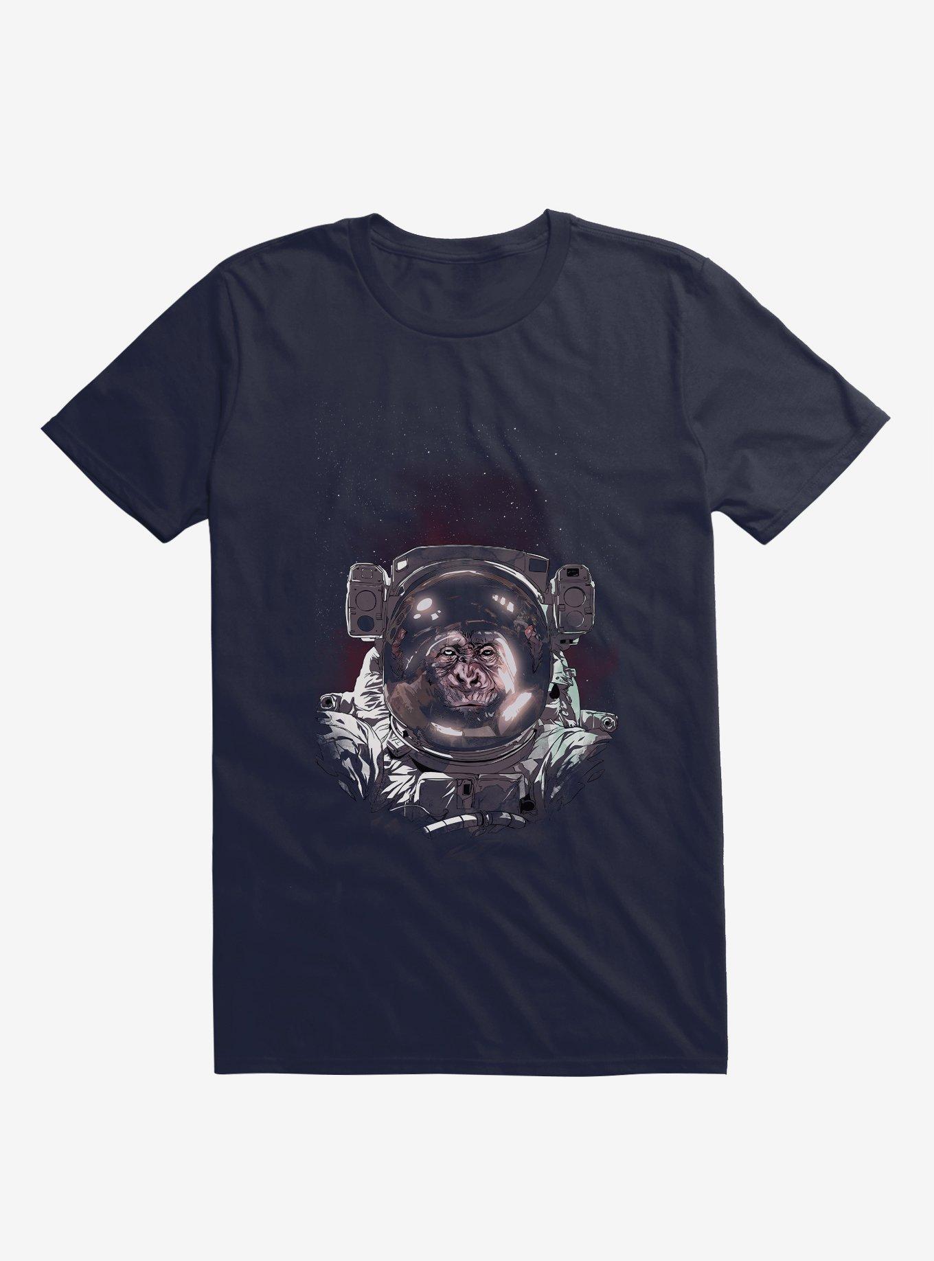 Albert Monkey Astronaut Navy Blue T-Shirt, , hi-res