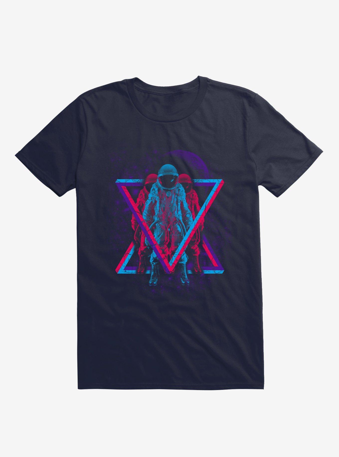 Astronomical Triangle Space Navy Blue T-Shirt, , hi-res