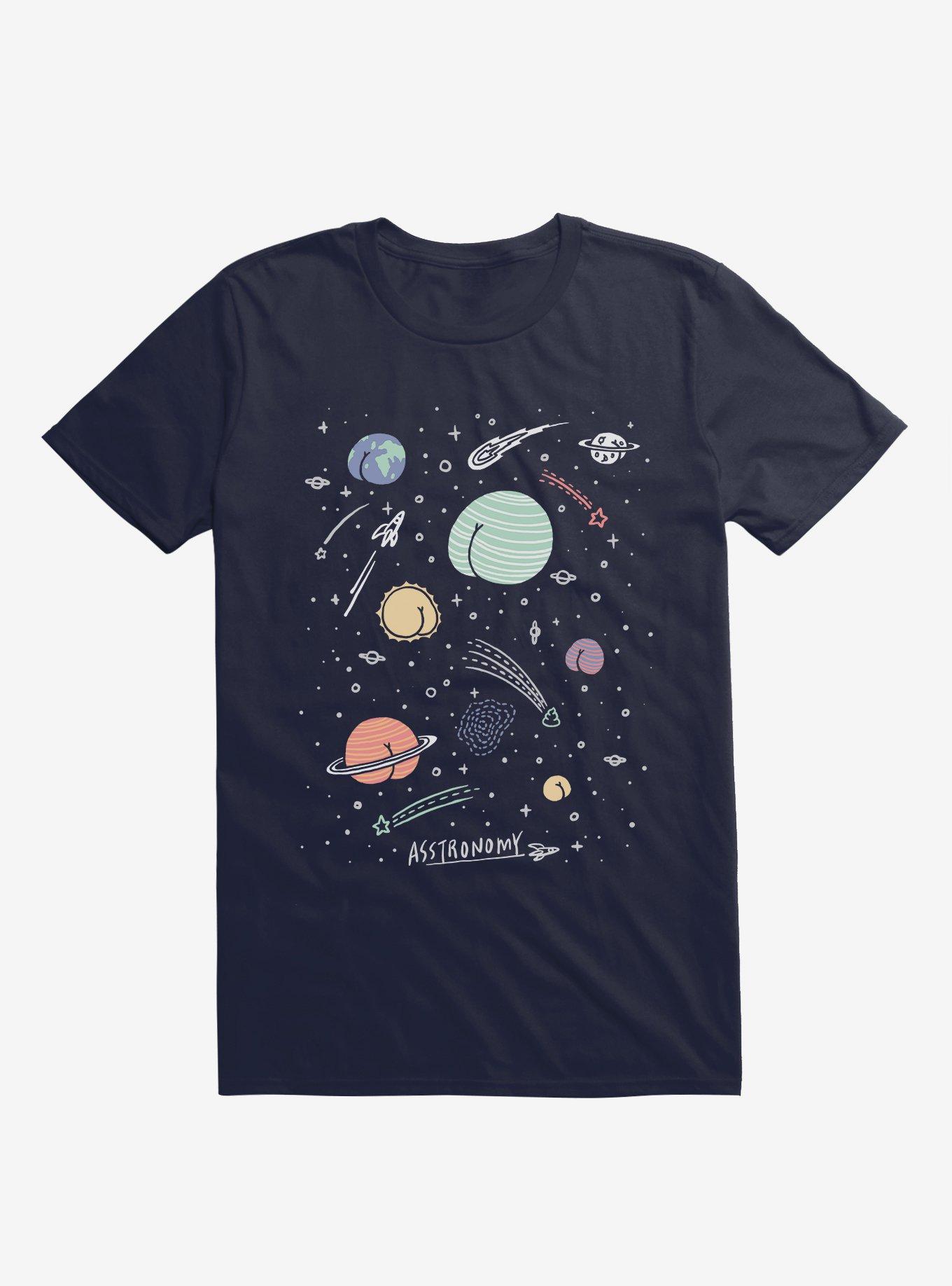 THRDLESS Asstronomy Space Navy Blue T-Shirt