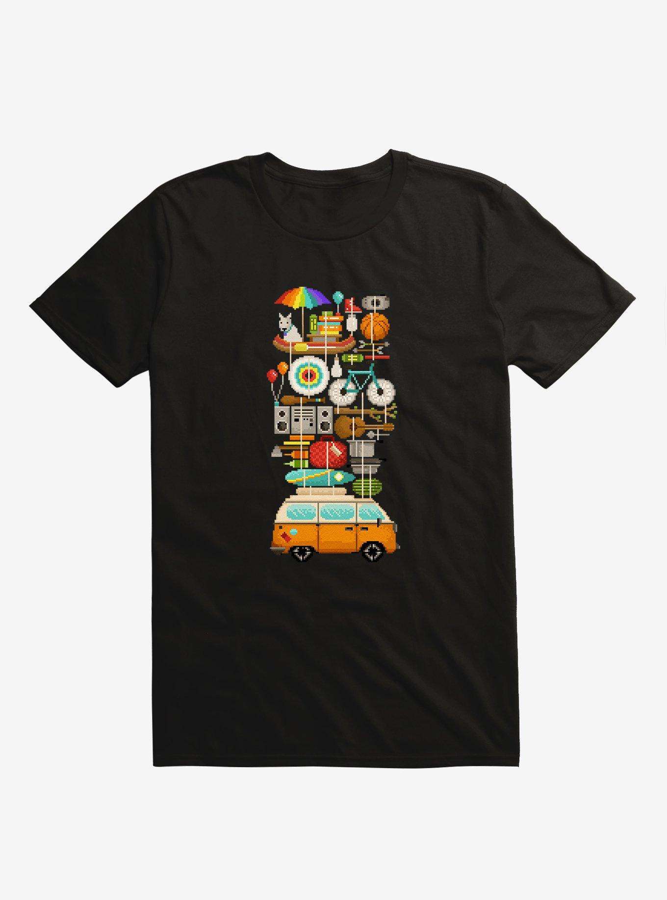 Best Trip Ever 8-Bit Black T-Shirt, BLACK, hi-res