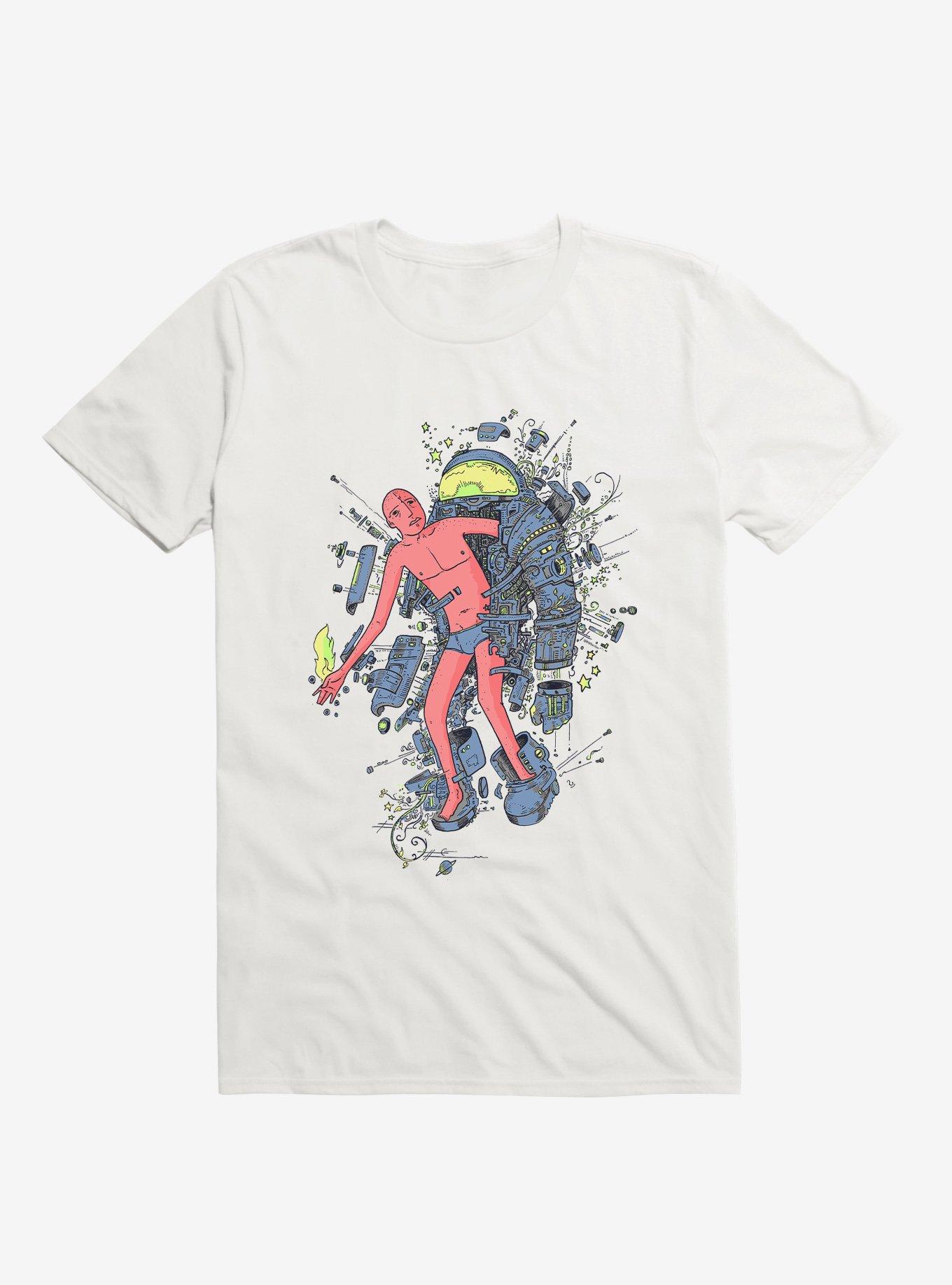 Disconnect Robot White T-Shirt, , hi-res