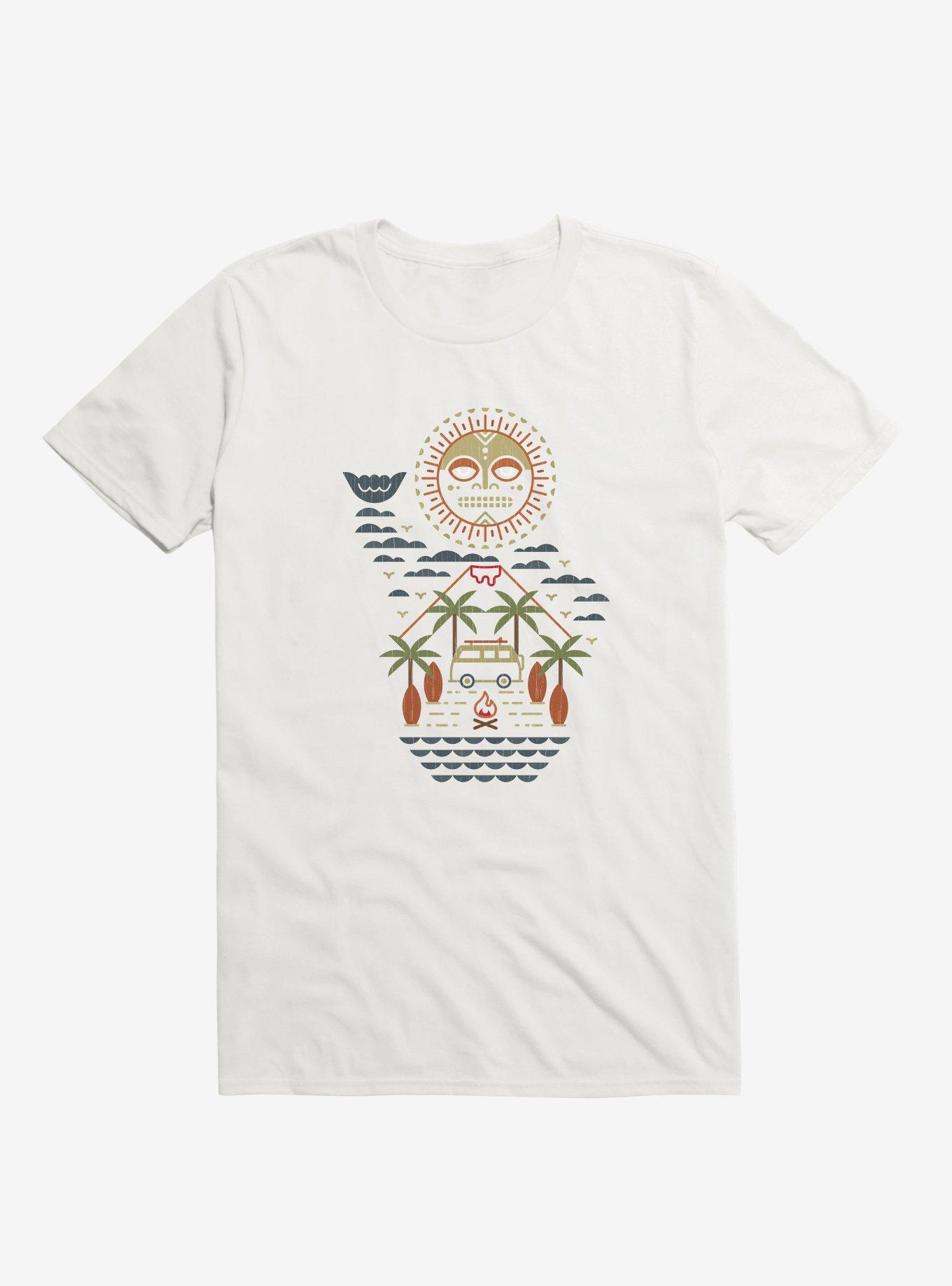 Freaky Tiki White T-Shirt, WHITE, hi-res