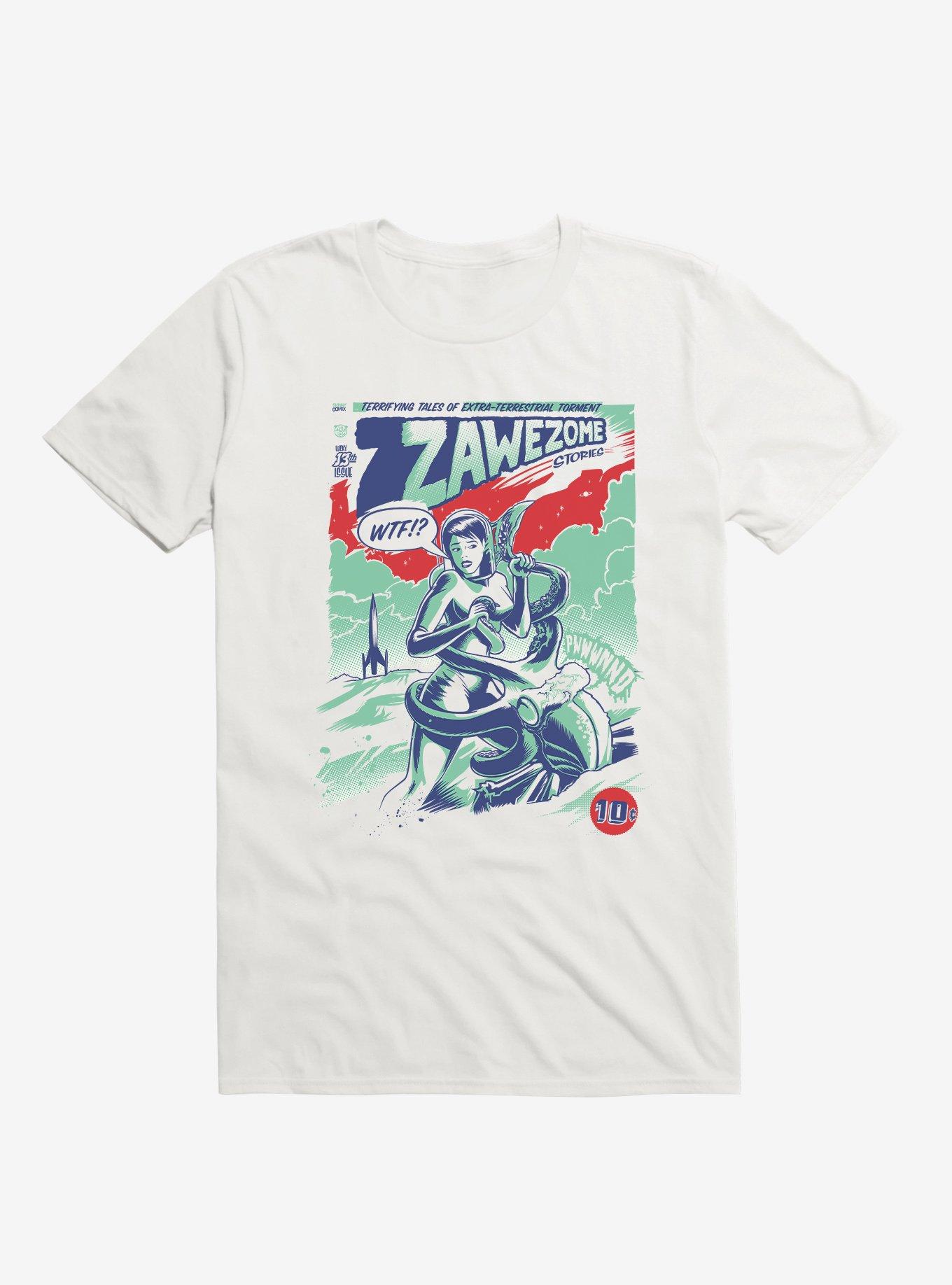 Pulp Alien Octopus White T-Shirt, , hi-res