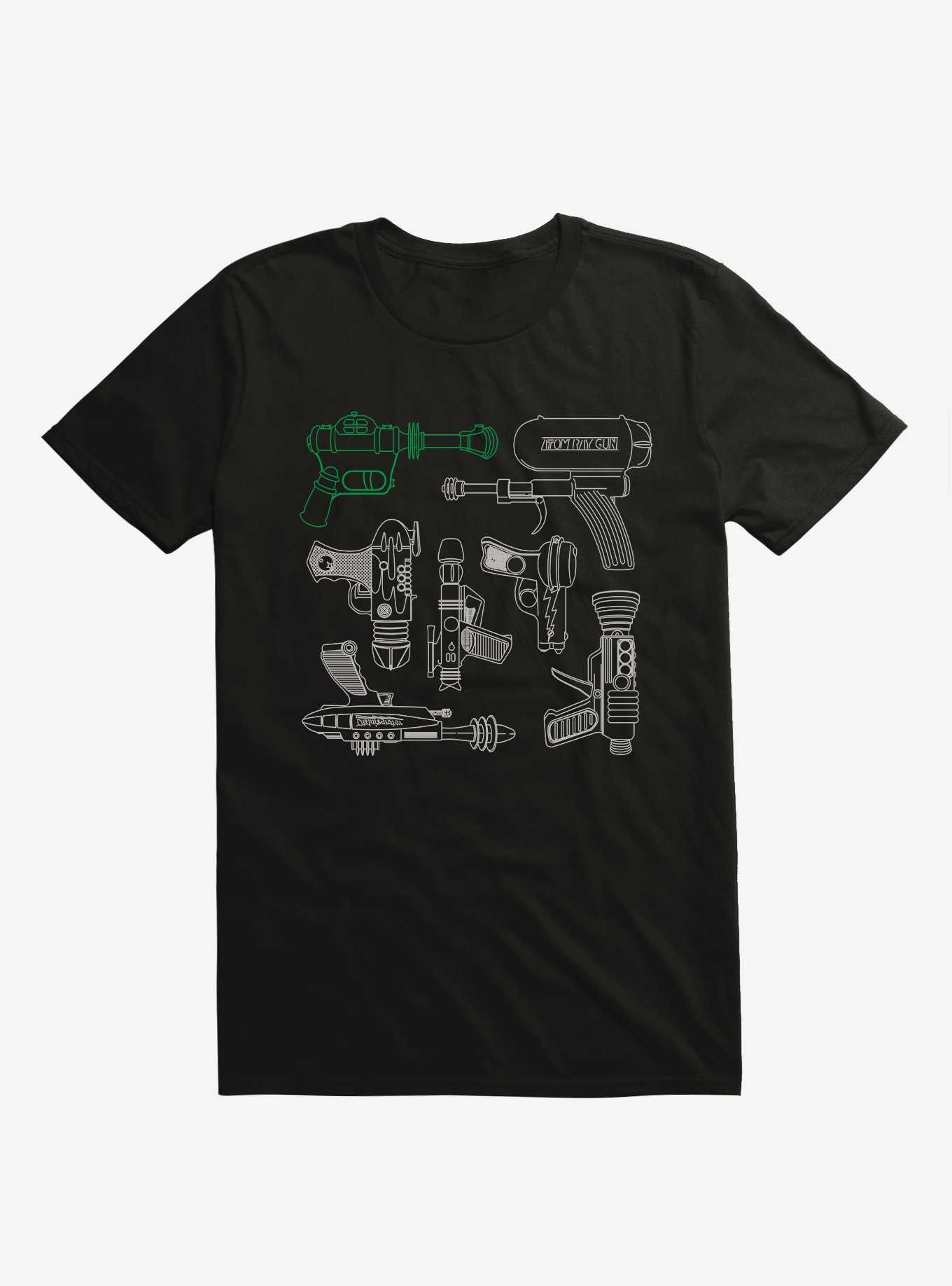 Rayguns Science Fiction Black T-Shirt, , hi-res
