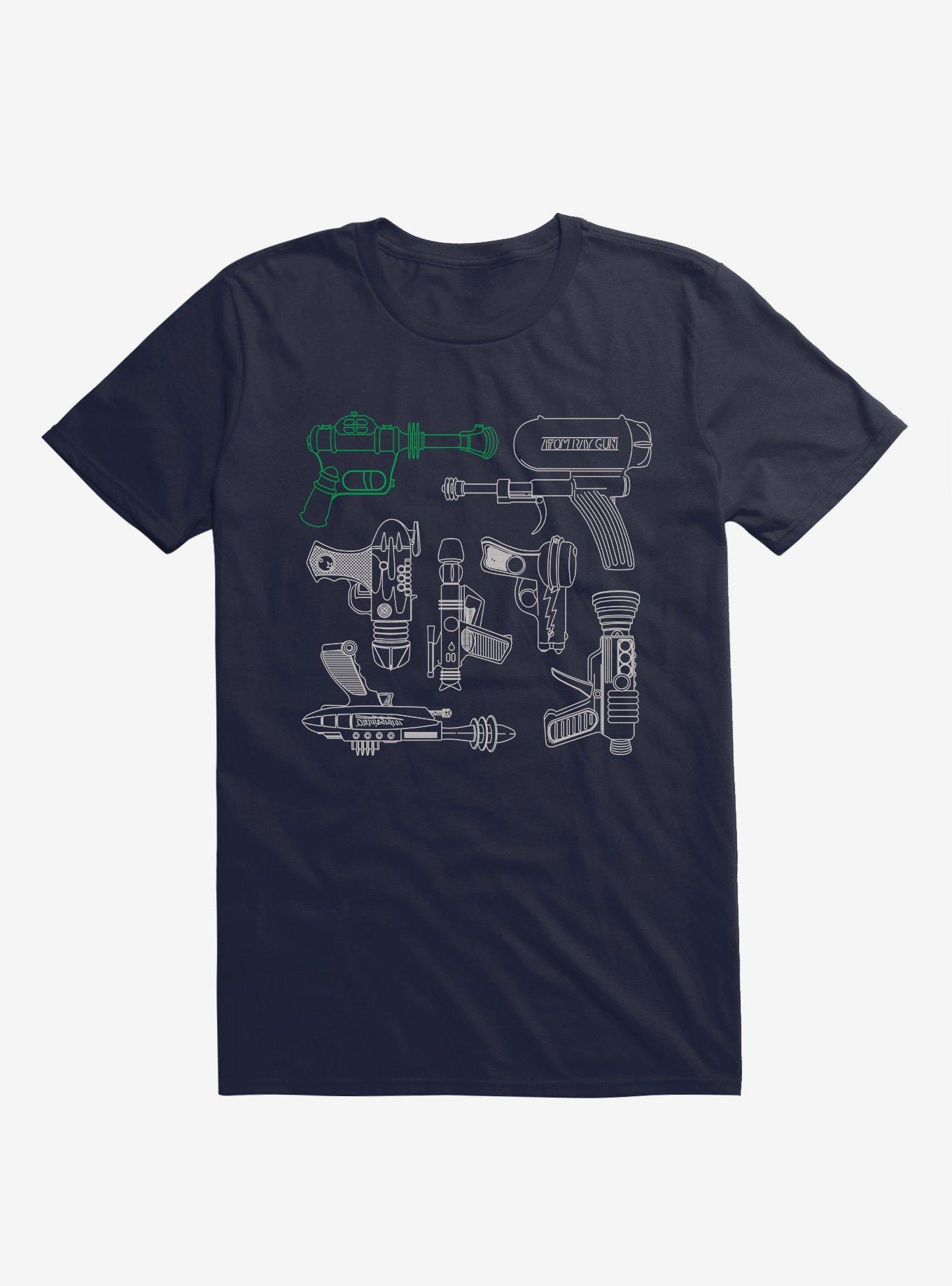 Rayguns Science Fiction Navy Blue T-Shirt, , hi-res