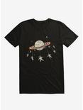 Saturn-Go-Round Astronauts Space Black T-Shirt, BLACK, hi-res