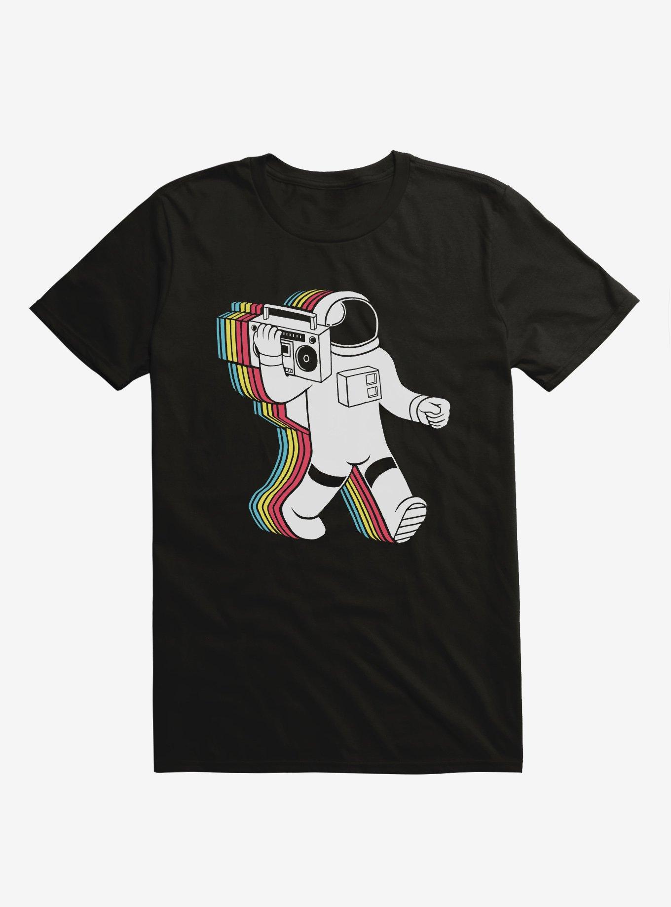 Funkalicious Astronaut Space Black T-Shirt, , hi-res